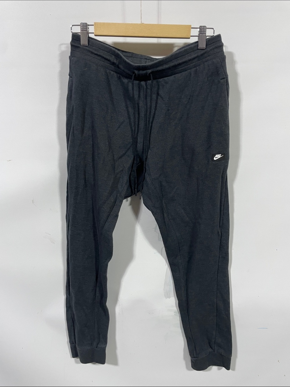 Nike Black Jogger Sweatpants with White Swoosh